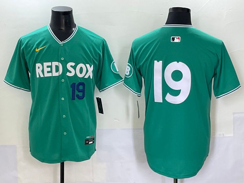 Men 2025 Boston Red Sox #19 No Name Dark Green Joint Name Nike MLB Jersey style 4